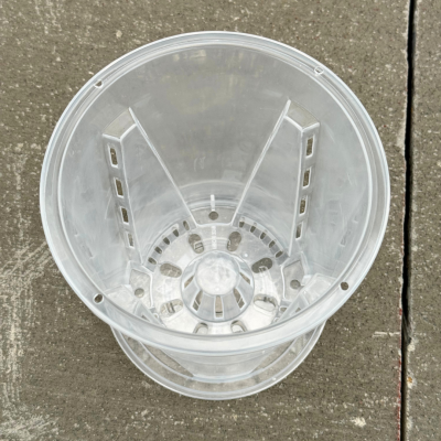 Clear Orchid Pots w/ Saucer 6in - Pack of 5